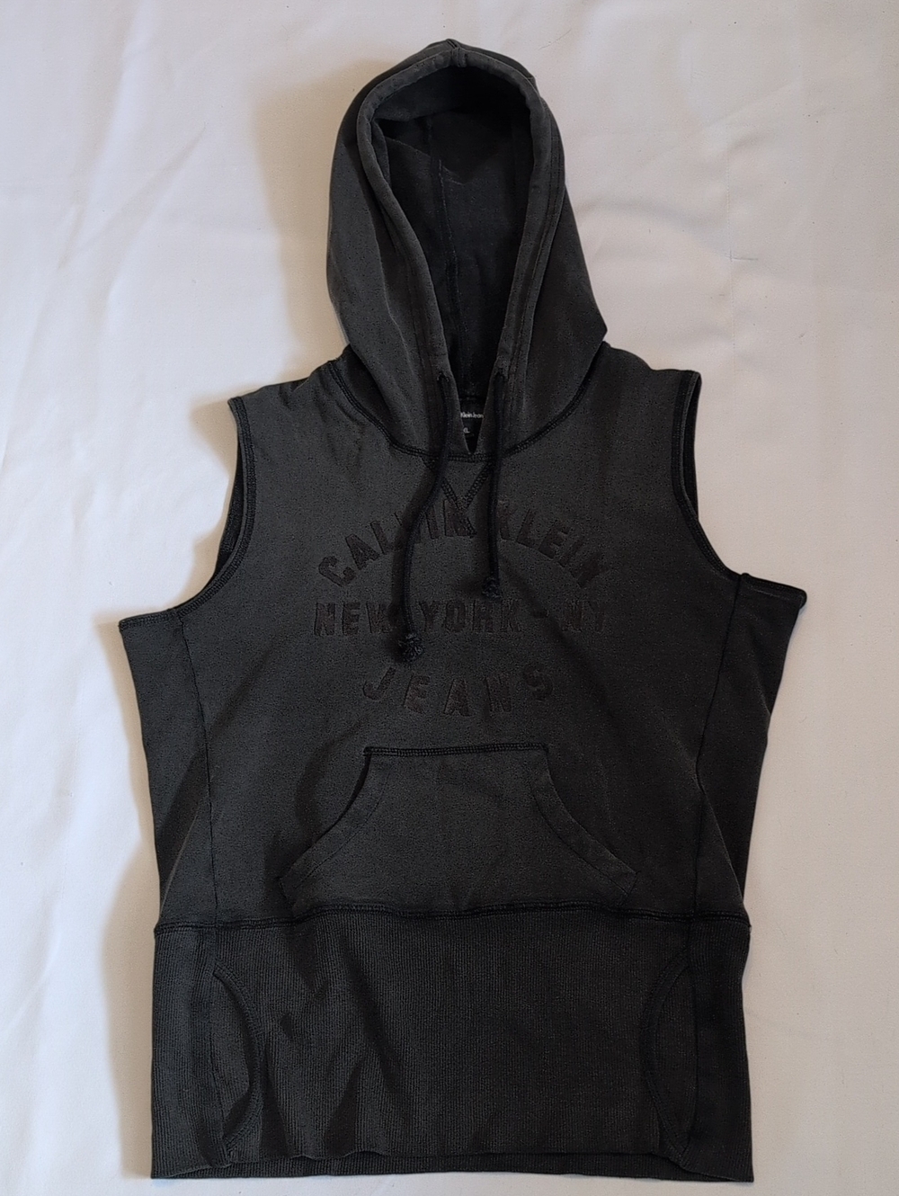 Calvin Klein Black Sleeveless Hoodie